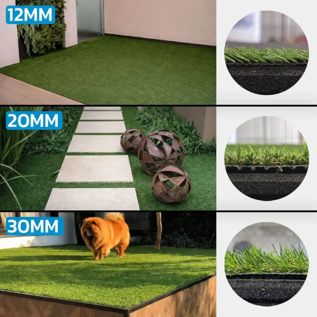 Diferença entre medida de grama sintética