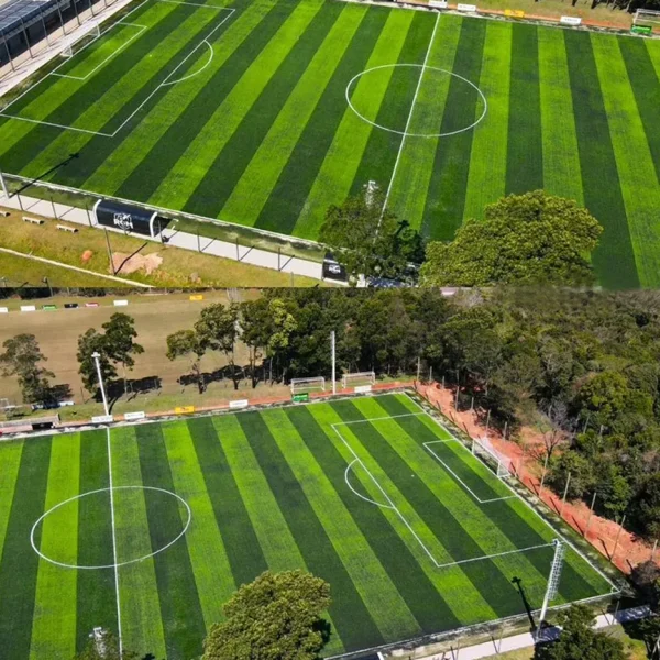 Grama sintética esporitva vermelha